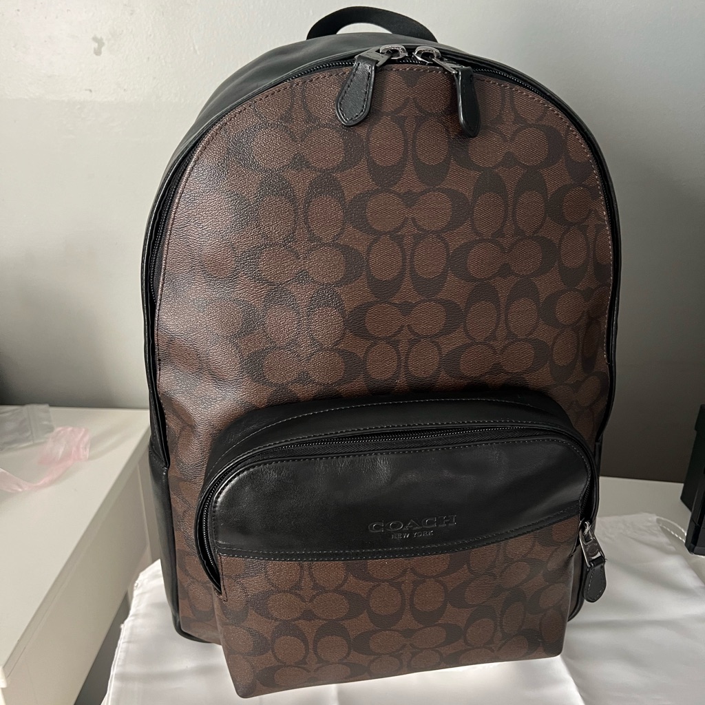 Coach Men's Brown And Black Backpack